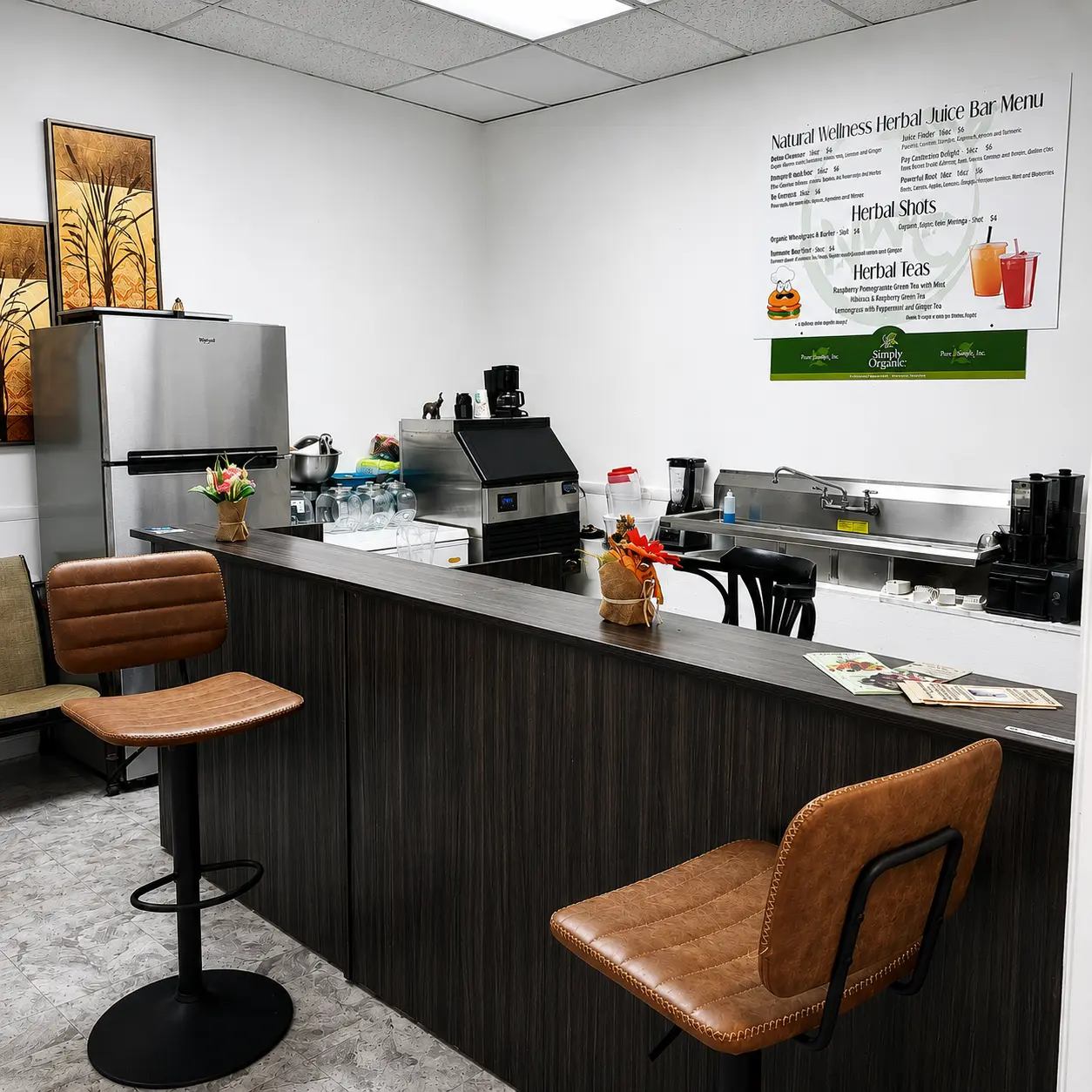 Reception area at Natural Wellness Center